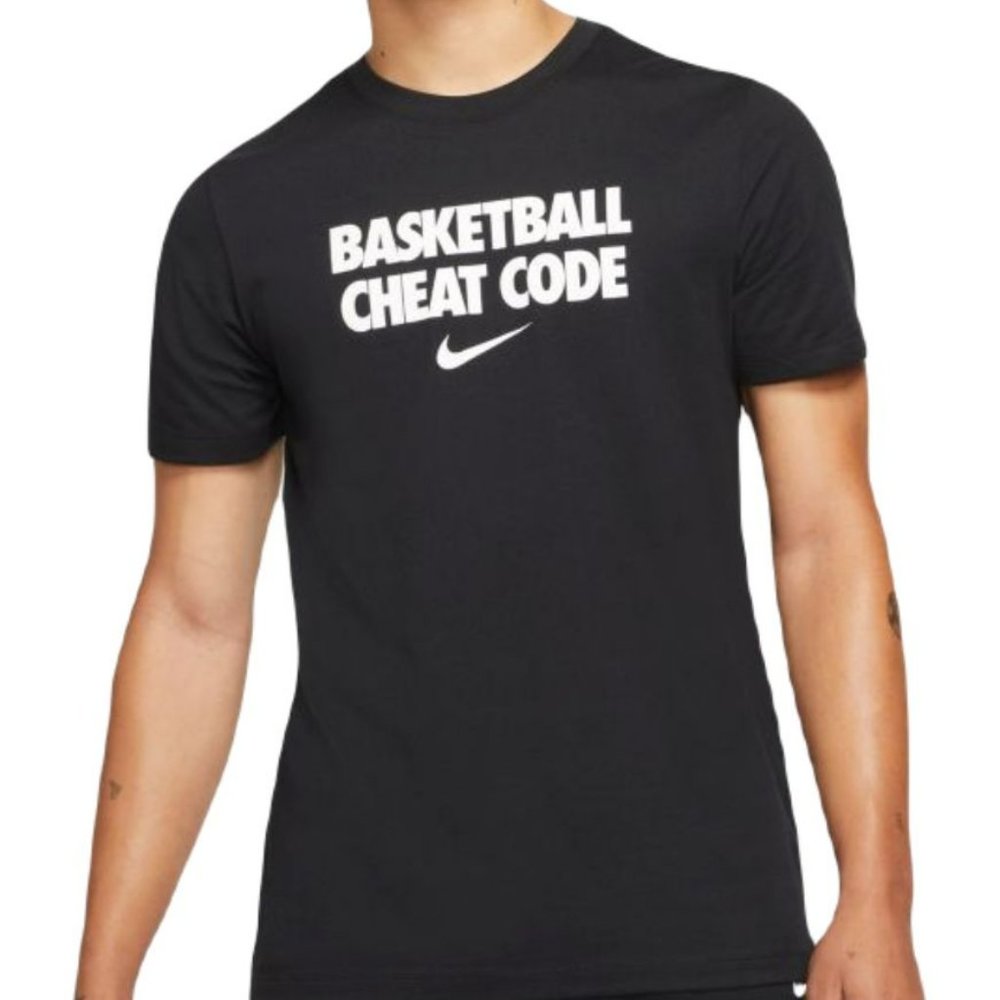 Nike Men's Dri-Fit Tee Basketball Cheat Code Black Size XXL